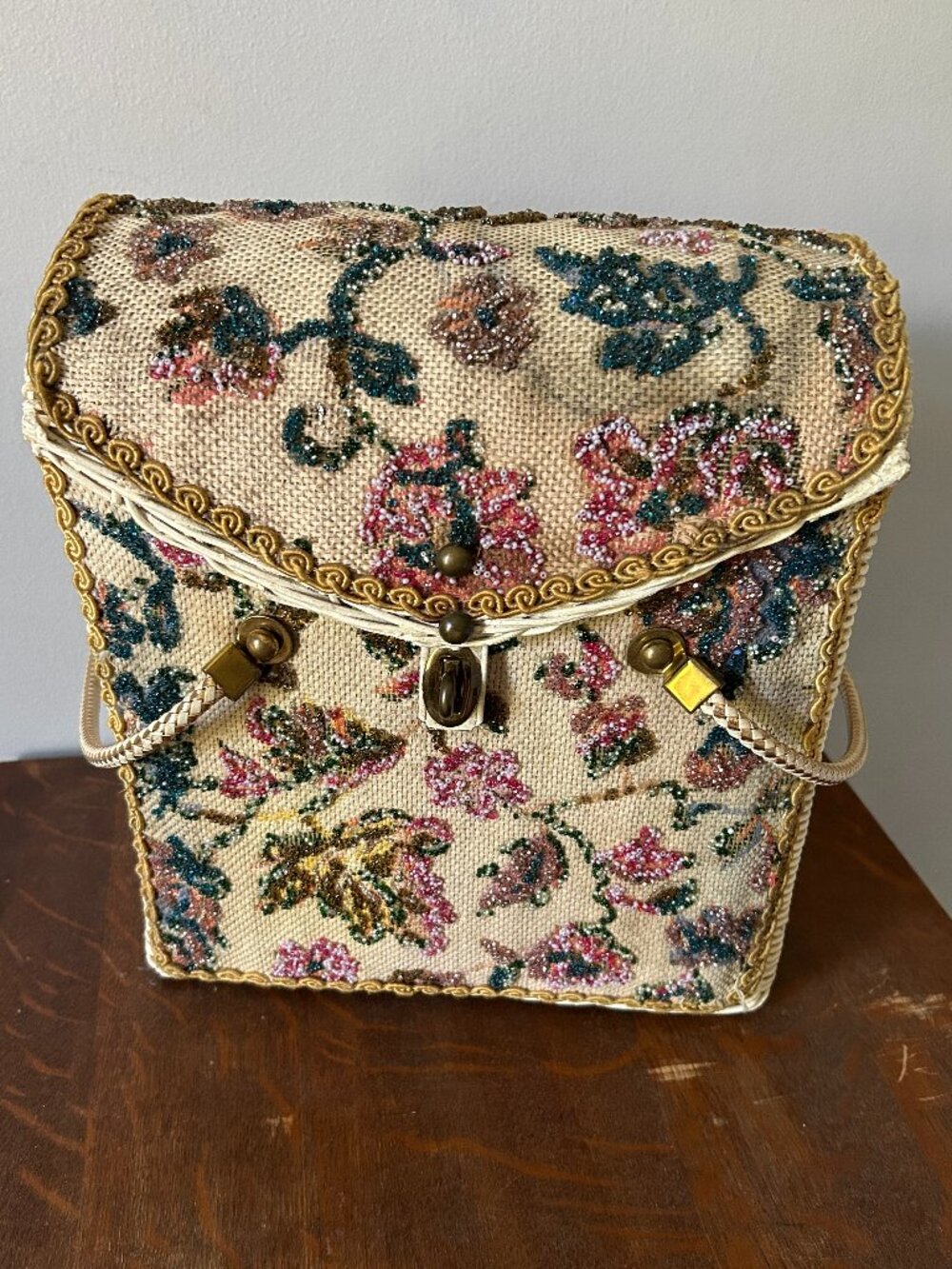 Vintage Midas of Miami Beaded Basket Bag